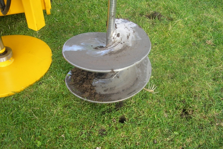 Screw anchors for the securing of stays into the ground