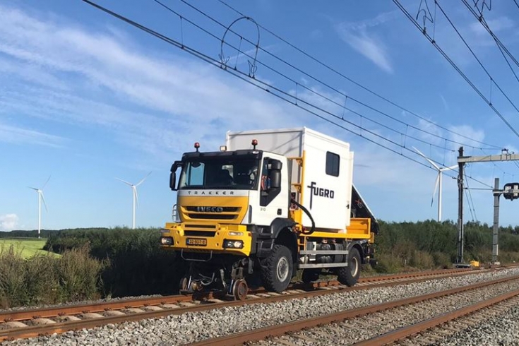 200 kN CPT container on a rail-road truck